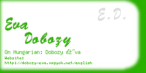 eva dobozy business card